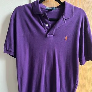 Purple polo collared shirt